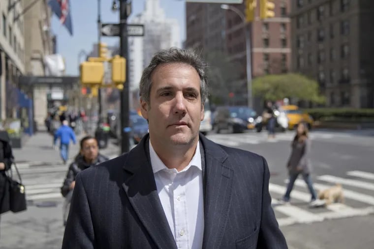 In this April 11, 2018, file photo, attorney Michael Cohen walks down the sidewalk in New York.