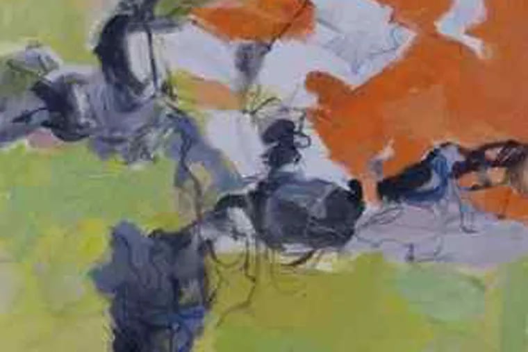 Jacqueline Cotter's &quot;Change of Plans&quot; shows the intense colors of paintings she's exhibiting at Rosenfeld Gallery.