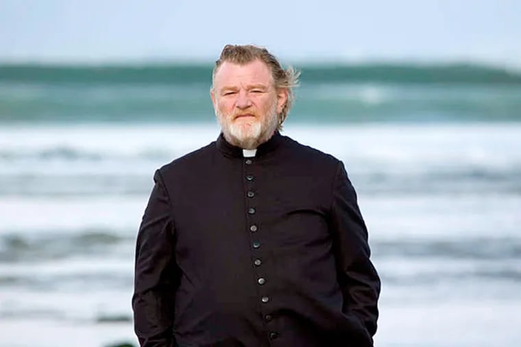 Brendan Gleeson as Father James in &quot;Calvary.&quot; The dark film &quot;is about forgiveness&quot; and &quot;holding onto our belief in some form of human goodness,&quot; he says. (Associated Press)