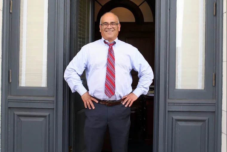 Recently elected Mayor of Trenton W. Reed Gusciora at City Hall in Trenton, NJ.  He is the city's first openly-gay mayor and previously was a state lawmaker for 22 years.