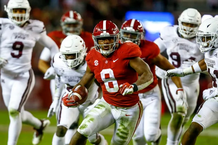 Josh Jacobs had only 251 carries in three seasons at Alabama, but he's an explosive after-contact runner.