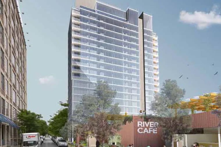 The design of One Riverside, a 21-story high-rise coming to 25th and Locust Streets. (Cecil Baker + Partner)