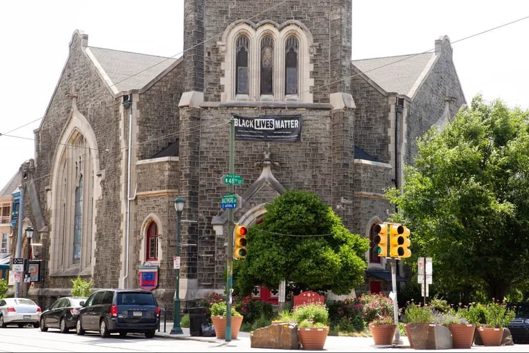 Exterior of the Calvary United Methodist Church, in Philadelphia, Monday, June 25, 2018.