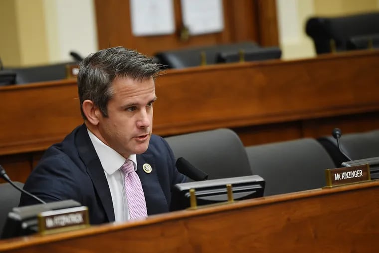 Rep. Adam Kinzinger, R-Ill., on Sept. 16, 2020. He founded the Country 1st super PAC to back candidates willing to push back against former President Donald Trump's influence on the party.