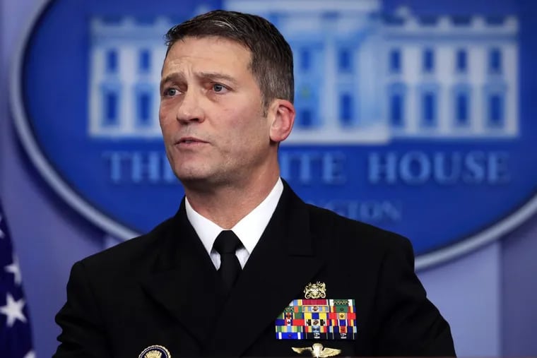 White House physician Ronny L. Jackson in a January file photograph