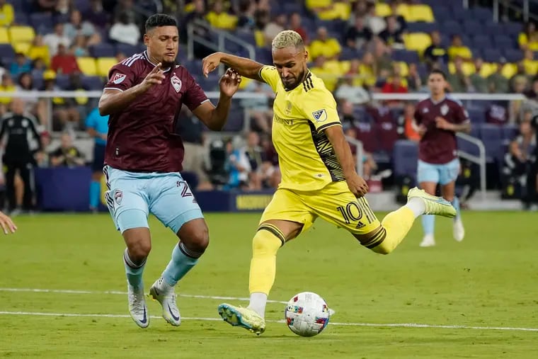 Nashville's Hany Mukhtar (right) takes his MVP candidacy to Los Angeles this weekend to battle Javier Hernández and the Galaxy in the first round of the MLS playoffs.