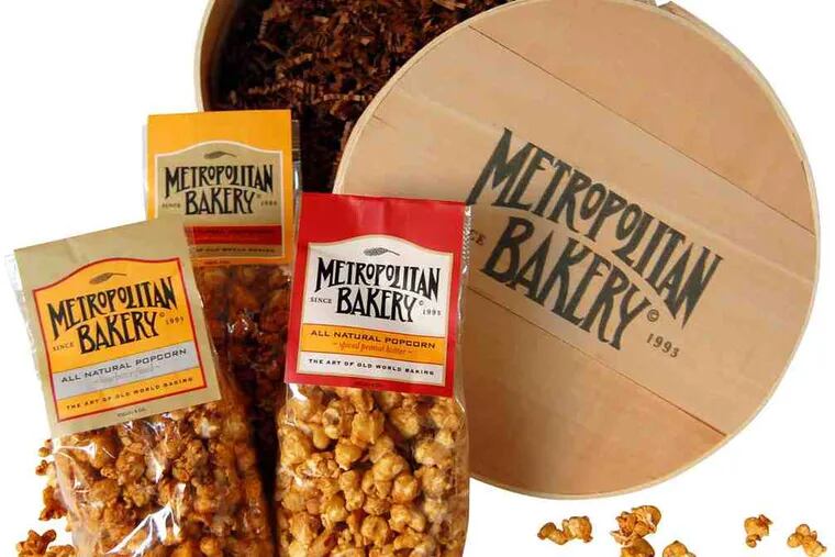 Metropolitan Bakery just debuted three flavors of artisan popcorn in time for the holidays: Bourbon Infused, Stout and Smoked Almond, and Spicy Peanut Butter, all quite addictive, but our guys liked the Stout best. In six-ounce bags ($6.95) or three-bag gift samplers in a wooden box for $25 (plus shipping).
