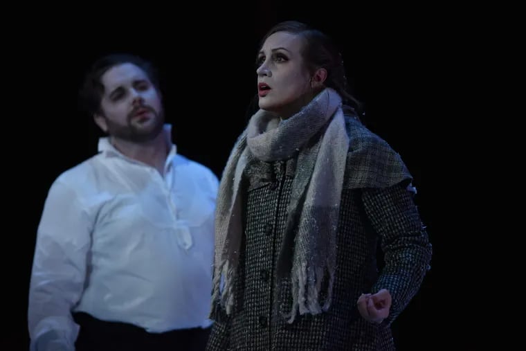 Tenor Michael Spyres as Edgardo and soprano Brenda Rae as Lucia in "Lucia di Lammermoor"<br/>
at Opera Philadelphia's Festival O18.