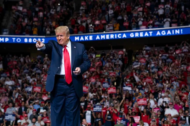 President Donald Trump at a campaign rally in Tulsa, Okla., on June 20, 2020.