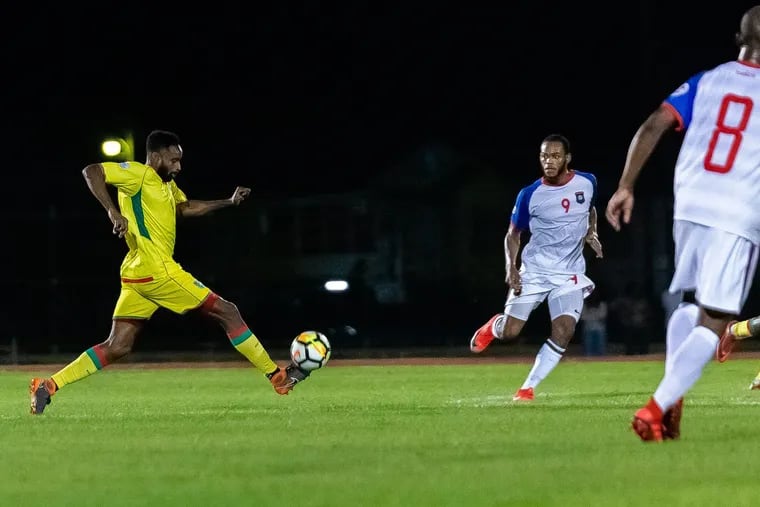 Philadelphia Union midfielder Warren Creavalle played for Guyana's national team in the Golden Jaguars' 2-1 win over Belize that clinched a berth in the 2019 Concacaf Gold Cup.