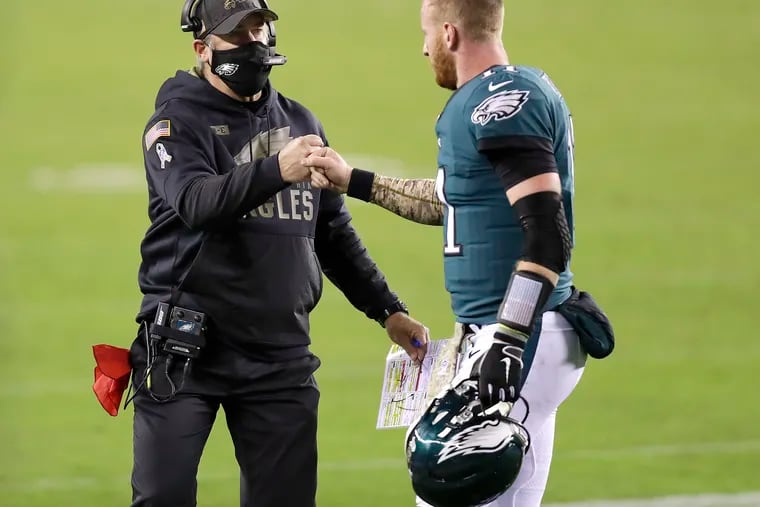 Eagles coach Doug Pederson and quarterback Carson Wentz need to refine the passing game to be a better complement to the run game.