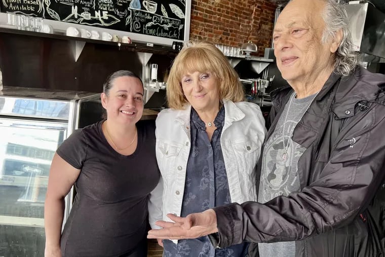 Home Cuban Cafe owner Dairys Mayoral (left) with Deborah and Charlie Vaturi, the owners of the building at 17 N. Third St., on May 30, 2024.