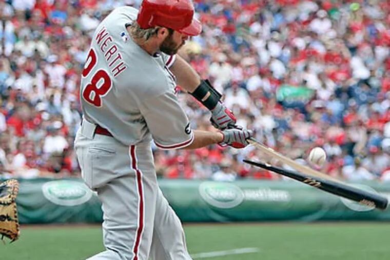 "Right now, my focus is playing baseball for the Philadelphia Phillies" Jayson Werth said yesterday. (Steven M. Falk / Staff file photo)