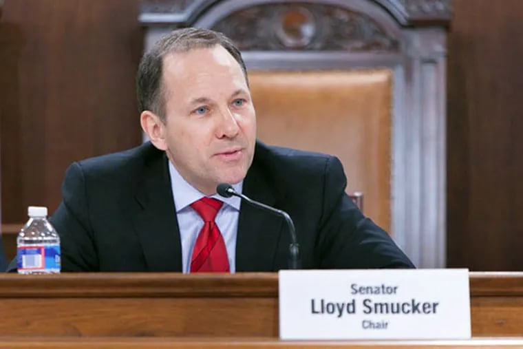 State Sen. Lloyd Smucker (R., Lancaster) has crafted a bill to issue warnings to underperforming schools, and if they still fail to improve, place them in a new state-run district.