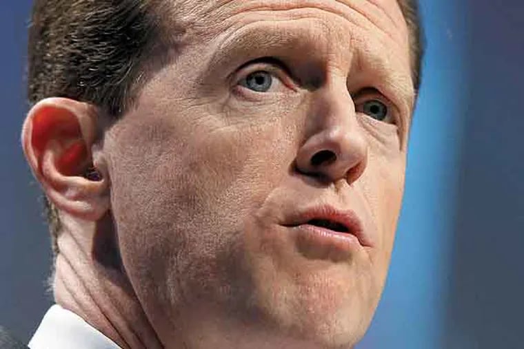 In this Feb. 10, 2011 file photo, Sen. Pat Toomey, R-Pa. speaks in Washington. Toomey has been name to the powerful new committee that will try to come up with a bipartisan plan this fall to reduce the federal budget deficit by more than $1 trillion. (AP Photo/Alex Brandon, File)