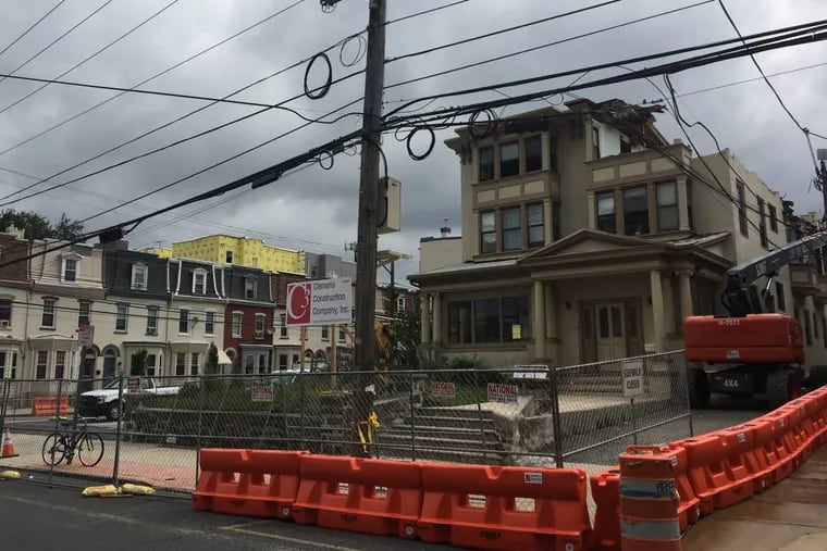 Another Victorian house in Spruce Hill is being ripped apart. This one is at 41st and Sansom.