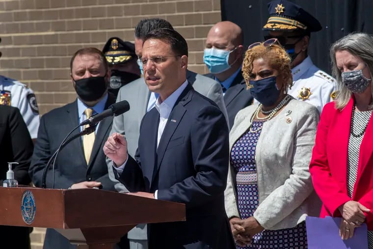 Attorney General Josh Shapiro announced the expansion of the Law Enforcement Treatment Initiative in Delaware County during a news conference Tuesday in Upper Darby.