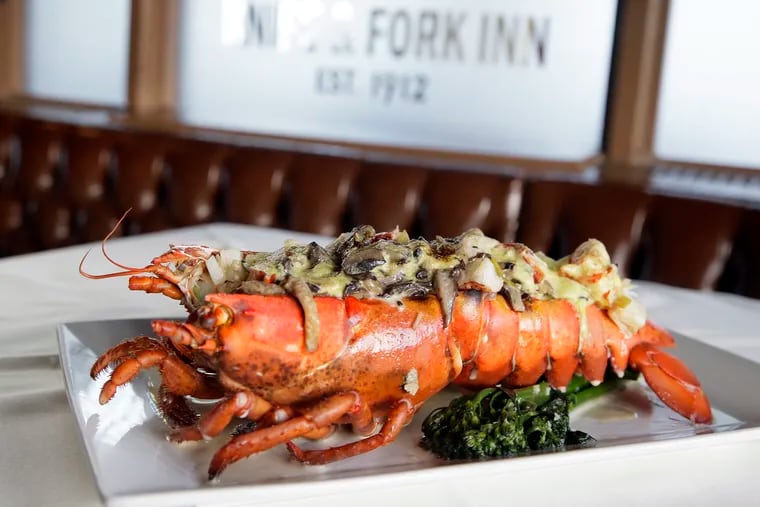 Lobster Thermidor is an old-school classic served at the Knife & Fork Inn.