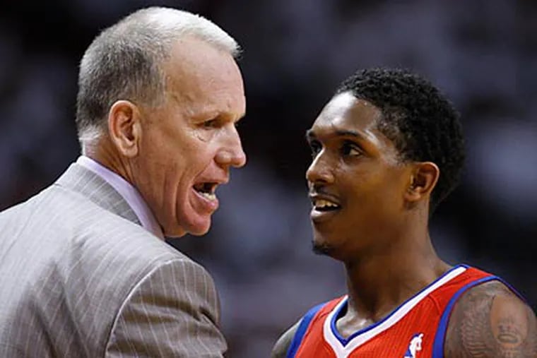 Lou Williams said he was "dealing with a lot of soreness" during Sunday's practice. (Ron Cortes/Staff Photographer)