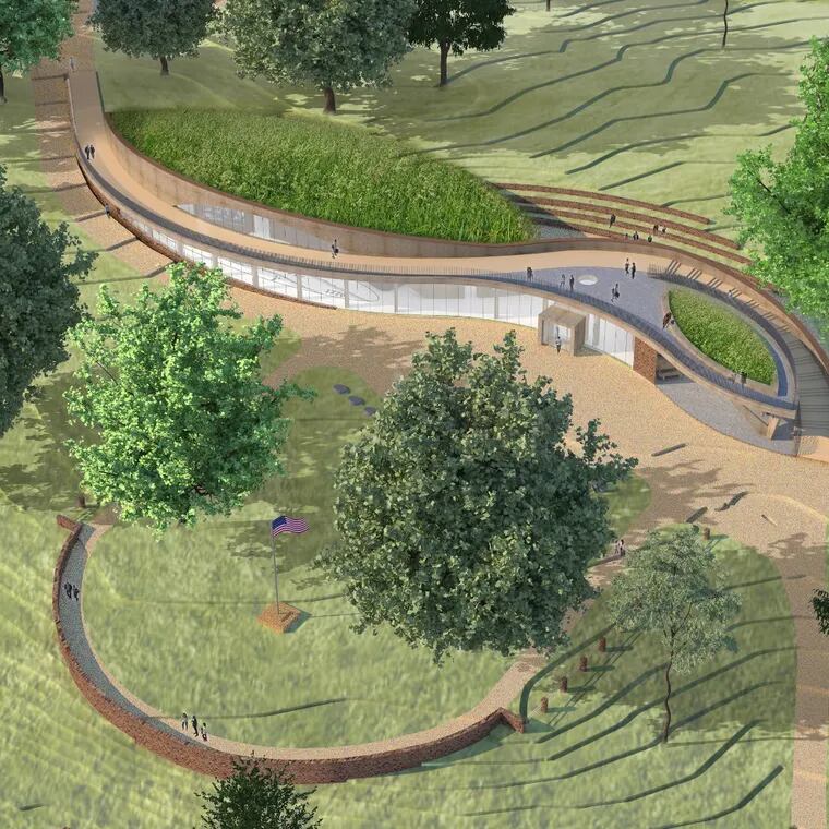 Rendering of the planned new Washington Crossing State Park Visitor Center. The new visitor center is one of several projects the State Park Service is undertaking ahead of the United States Semiquincentennial Anniversary, the 250th anniversary of the signing of the Declaration of Independence, on July 4, 2026.