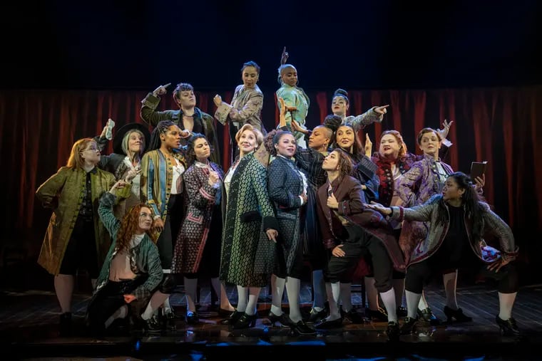 The national tour cast of "1776," which is playing at the Forrest Theatre through Feb. 26.