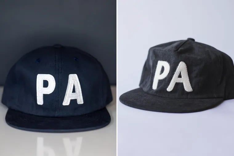 The Philly-based designer behind RCS4 (left) said Lancaster agency and boutique Ellicott & Co. copied one of his most popular designs (right) with their release of a PA hat. The drama spilled over onto Instagram with dozens of local artists weighing in. Now, the Lancaster shop is apologizing — and pulling its version.