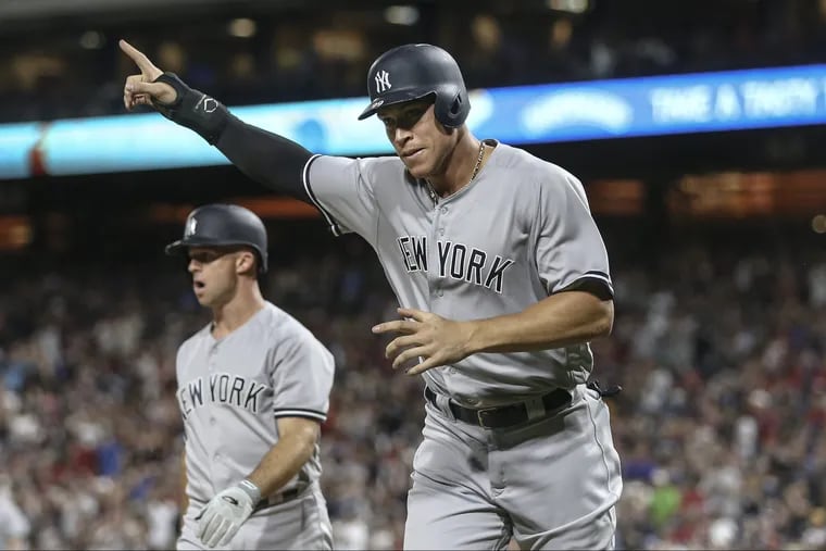 Yankees star Aaron Judge homered and scored two runs to lead the way in New York's 4-2 win over the Phillies.