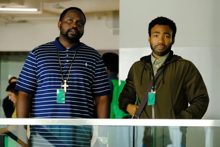 Brian Tyree Henry and Donald Glover in a scene from FX’s “Atlanta,” which returns for its second season on March 1