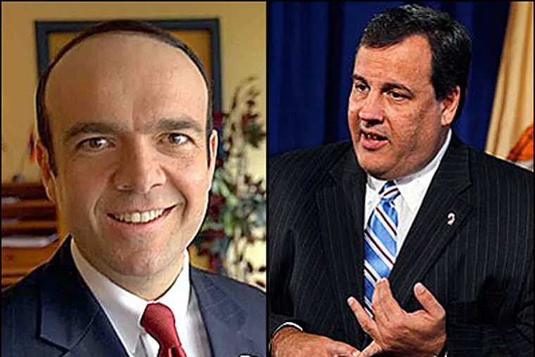 Gary Alexander (left), Pa.'s secretary of public welfare, dressed in the manner that he has demanded of his staff. A tough-talking N.J. Gov. Chris Christie (right) was recently ordered to restore funding to poor school districts. (AP/Staff/file photos)
