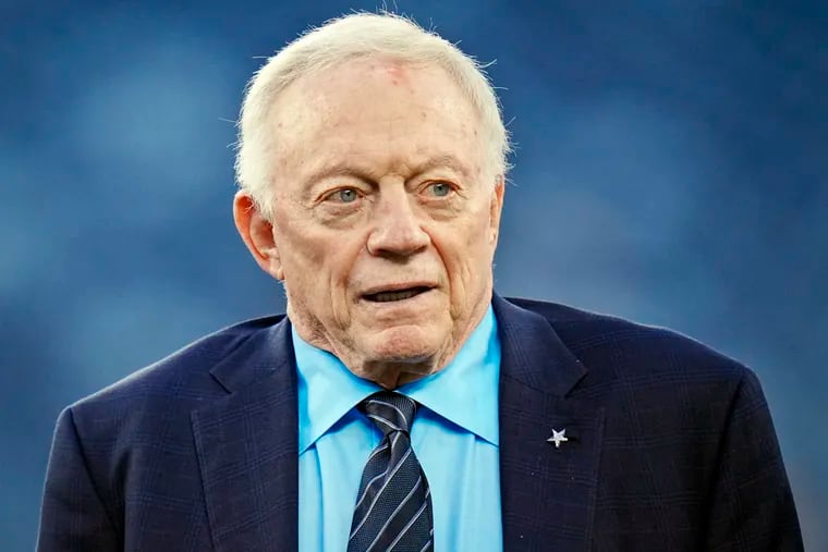 Jerry Jones and the Dallas Cowboys will host the Eagles and new linebacker Shaquille Leonard on Sunday night.