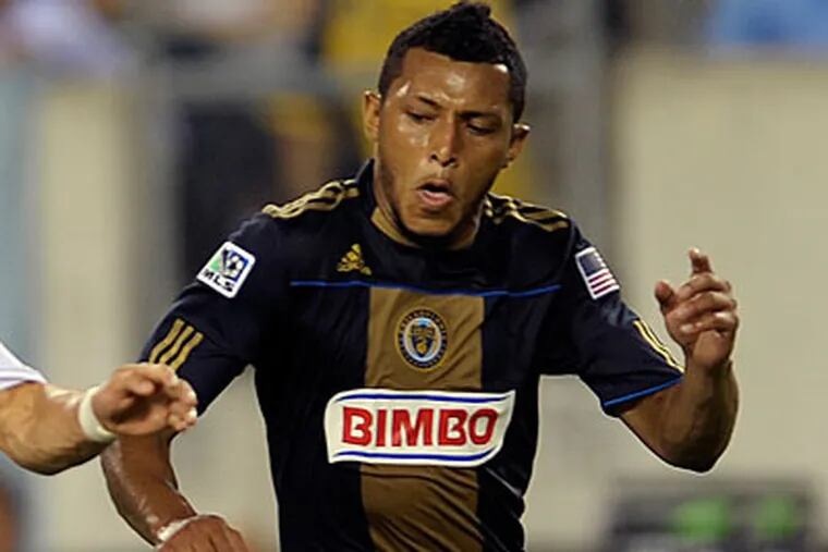 Union forward Carlos Valdes has played in nearly every match for the team this season, logging 2,070 minutes. (Michael Perez/AP)