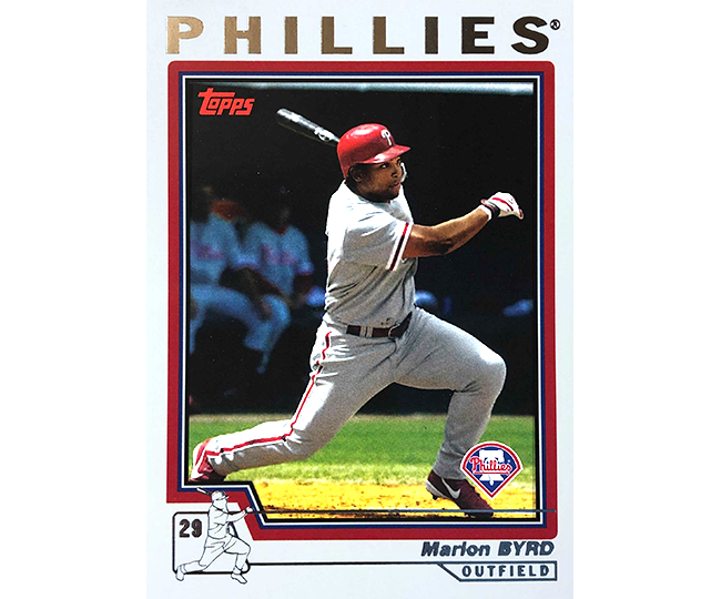 Marlon Byrd's 2004 card. This was the first season Topps displayed OPS on the backs of their cards.