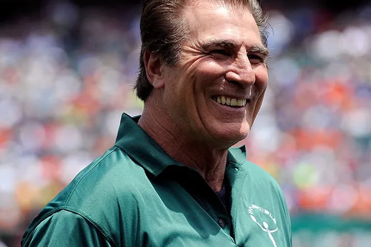 Former Philadelphia Eagle Vince Papale is seen at an NCAA college Division I championship final lacrosse game between Syracuse and Duke on Monday, May 27, 2013, in Philadelphia. Duke won 16-10. (Michael Perez/AP)