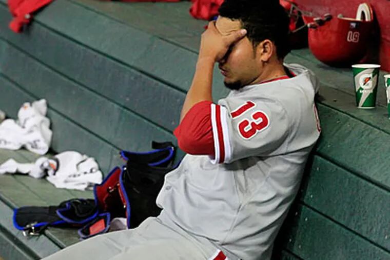 Freddy Galvis has been suspended for a drug test that revealed traces of the banned drug Clostebol in his system. (Ross D. Franklin/AP)