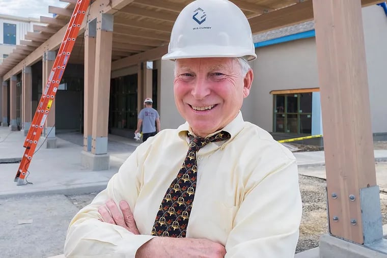 Bill Cumby Jr. at a construction site at Swarthmore College. Cumby, who once served as the borough's mayor, said his tenure "made me understand that there are a variety of viewpoints ... that actually have value once you start to reflect on them."