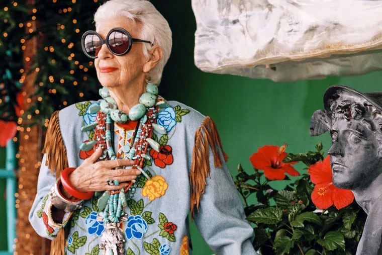 Iris Apfel in the documentary &quot;Iris,&quot; the penultimate film by Albert Maysles. (Bruce Weber/Magnolia Pictures)