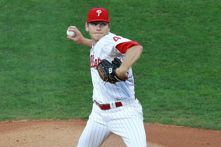 Spencer Howard pitches against the Mets on Friday night.