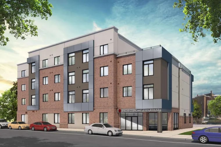 An LGBTQ-friendly affordable housing project planned by Project Home near Girard Medical Center, shown here in an architectural rendering, could be salvaged by a deal reached in bankruptcy court.