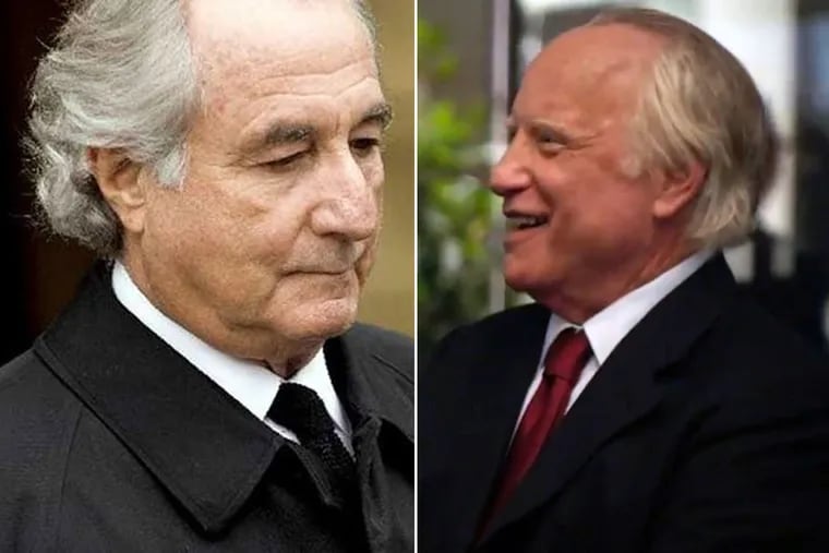 Bernard Madoff (left) bilked investors of $65 billion in a decades-long career. Richard Dreyfuss (right) plays the title role in ABC’s “Madoff.”