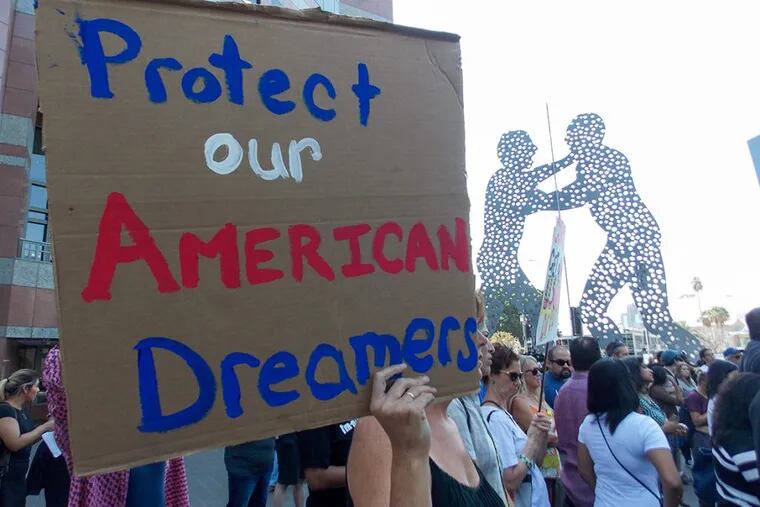 In Los Angeles, Philadelphia, and around the country Tuesday, people protested the Trump Administration’s stand on DACA.