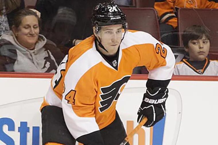 Flyers rookie Matt Read scored only one goal and recorded four points in February. (Matt Slocum/AP)