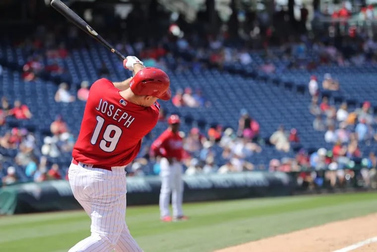 Phillies first baseman Tommy Joseph had three hits and two RBIs in the 7-6 victory over the Braves.