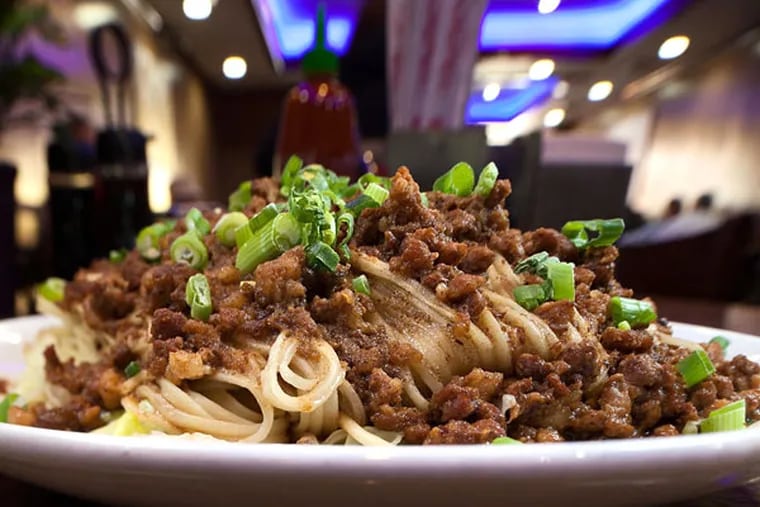 Noodle with pork soy sauce as served at Nan Zhou Hand Drawn Noodle House.  ( DAVID M WARREN / Staff Photographer )