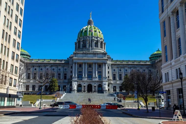 The State Capitol Building in Harrisburg, Pennsylvania.