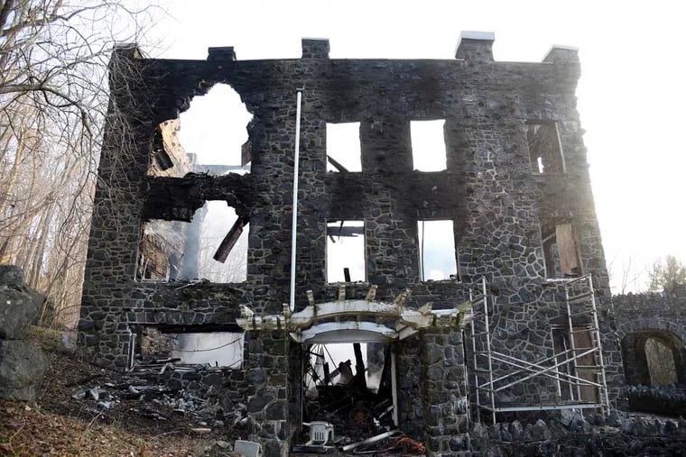 A nearly 200-year-old mansion in Chadds Ford that is known as the “Rocky Hill Castle” was gutted in an overnight fire.