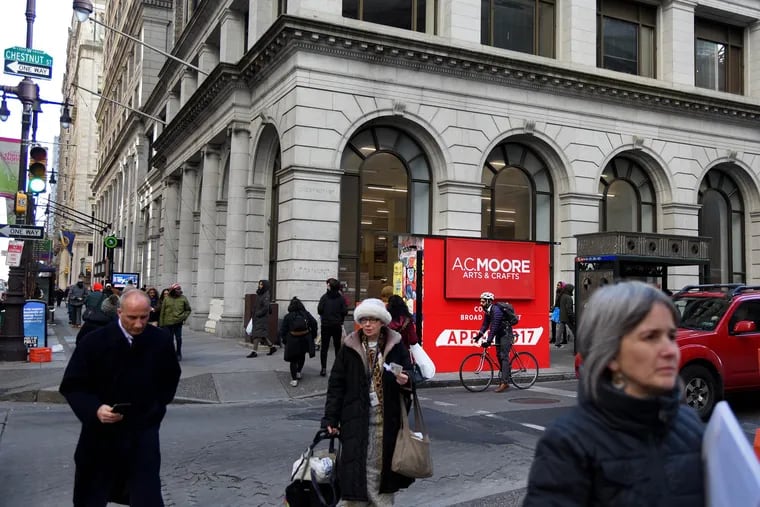 A.C. Moore will open its first urban location in the Land Title Building at 100 S. Broad St.