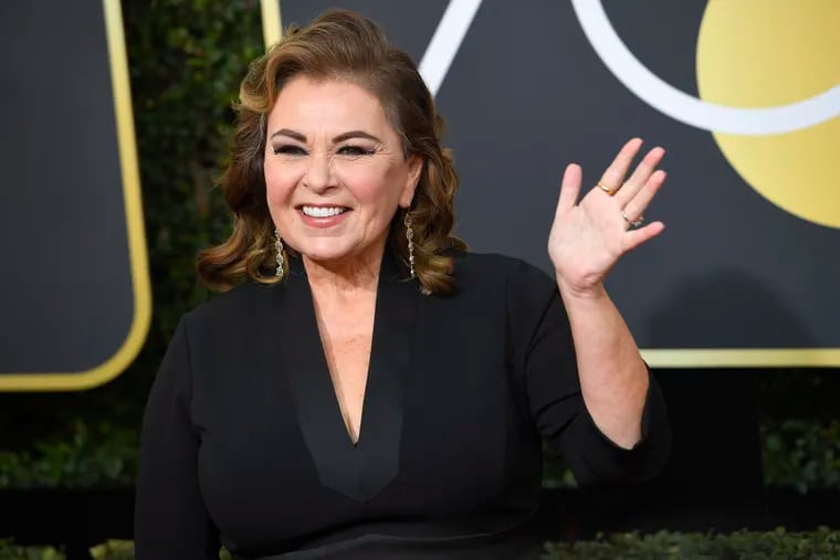 Roseanne Barr arrives for the 75th Annual Golden Globe Awards on Jan. 7, 2018 at The Beverly Hilton Hotel in Beverly Hills, Calif.