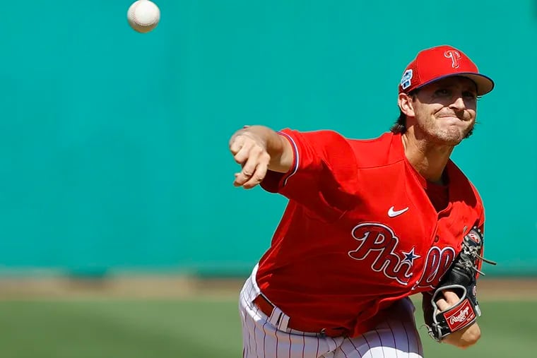 Phillies pitcher Griff McGarry had two strikeouts in his one inning of work against the Rays on Tuesday.