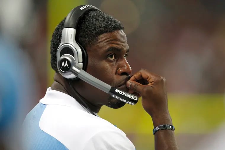 Tracy Rocker during his days as the Tennessee Titans' defensive line coach. He joined the Eagles' coaching staff earlier this year.