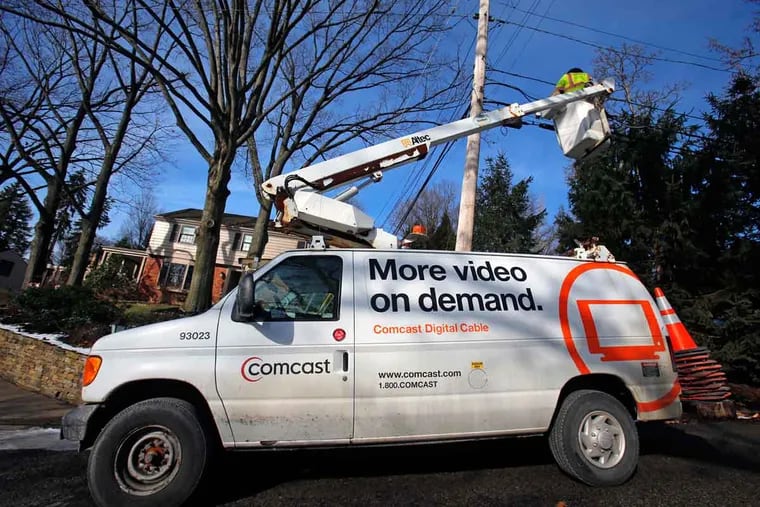 Two former contractors allege Comcast policy has flattened wages and driven small contractors out of business.